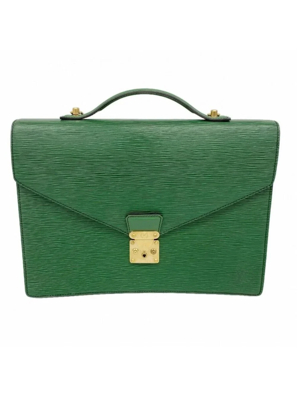 Louis Vuitton Briefcase Epi Porte Documents Bandouliere Borneo Green
